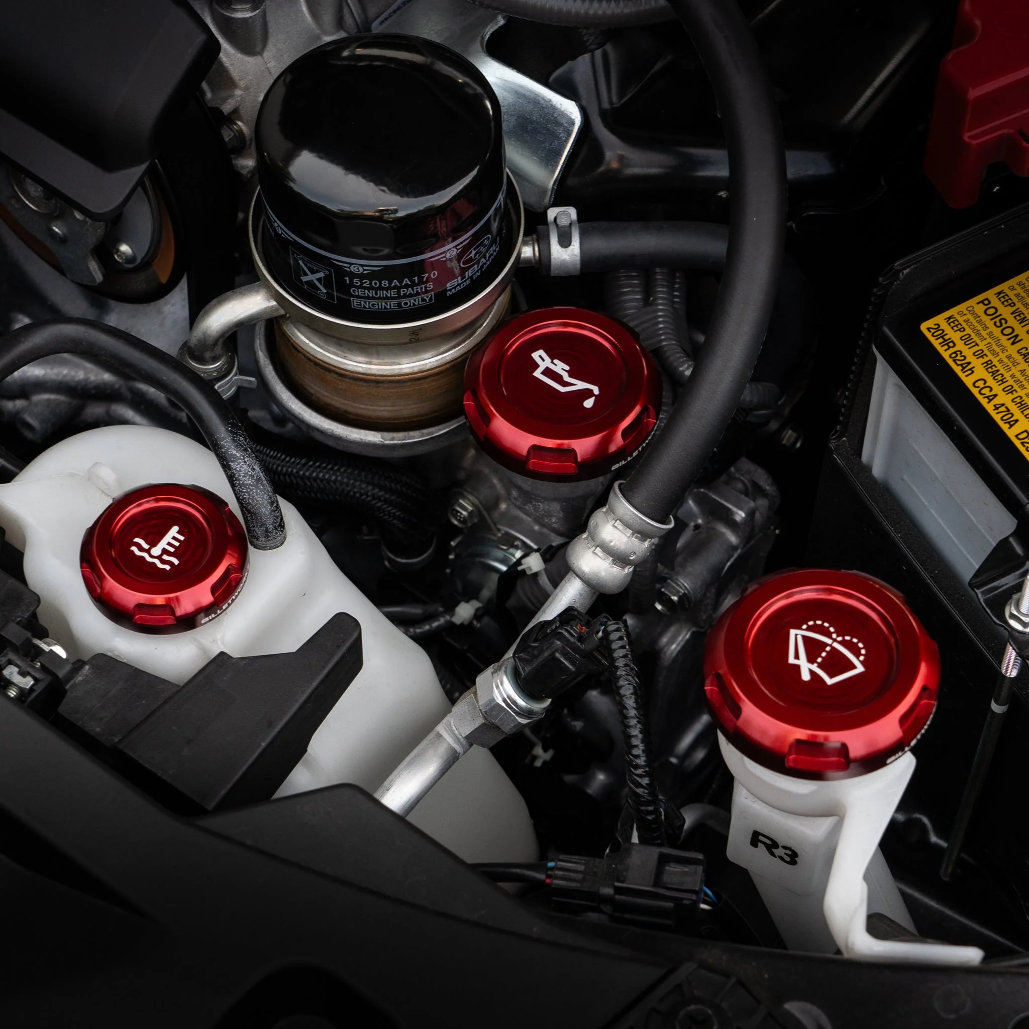 Billetworkz Engine Bay Caps – 2015–2021 Subaru STI - Image 10